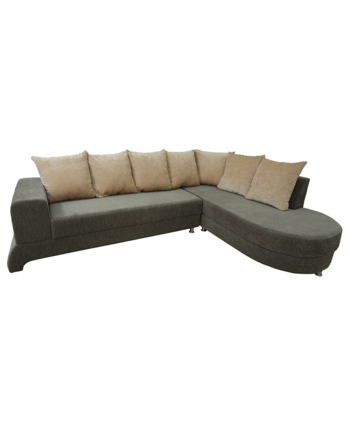 Elegant Grey Fully Covered L-Shape Sofa 